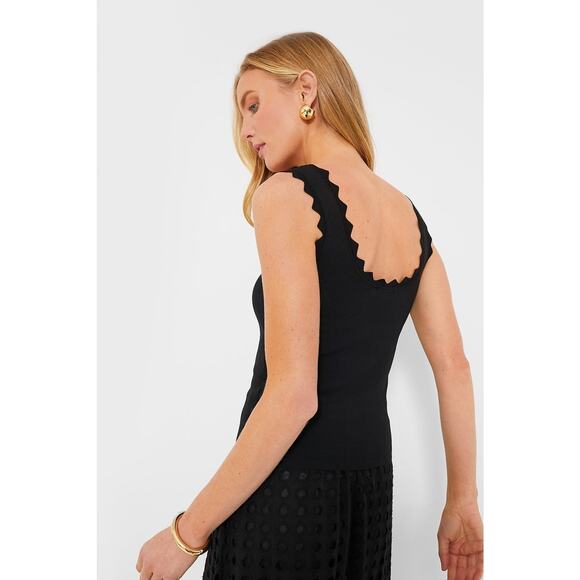 TUCKERNUCK Black Ric Rac Compression Tank Size M NWT Retail $88 Tuckernuck - Picture 2 of 8